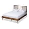Baxton Studio Calisto Mid-Century Walnut Brown Finished Wood Full Size Platform Bed 156-9407-9422 - alternate 1